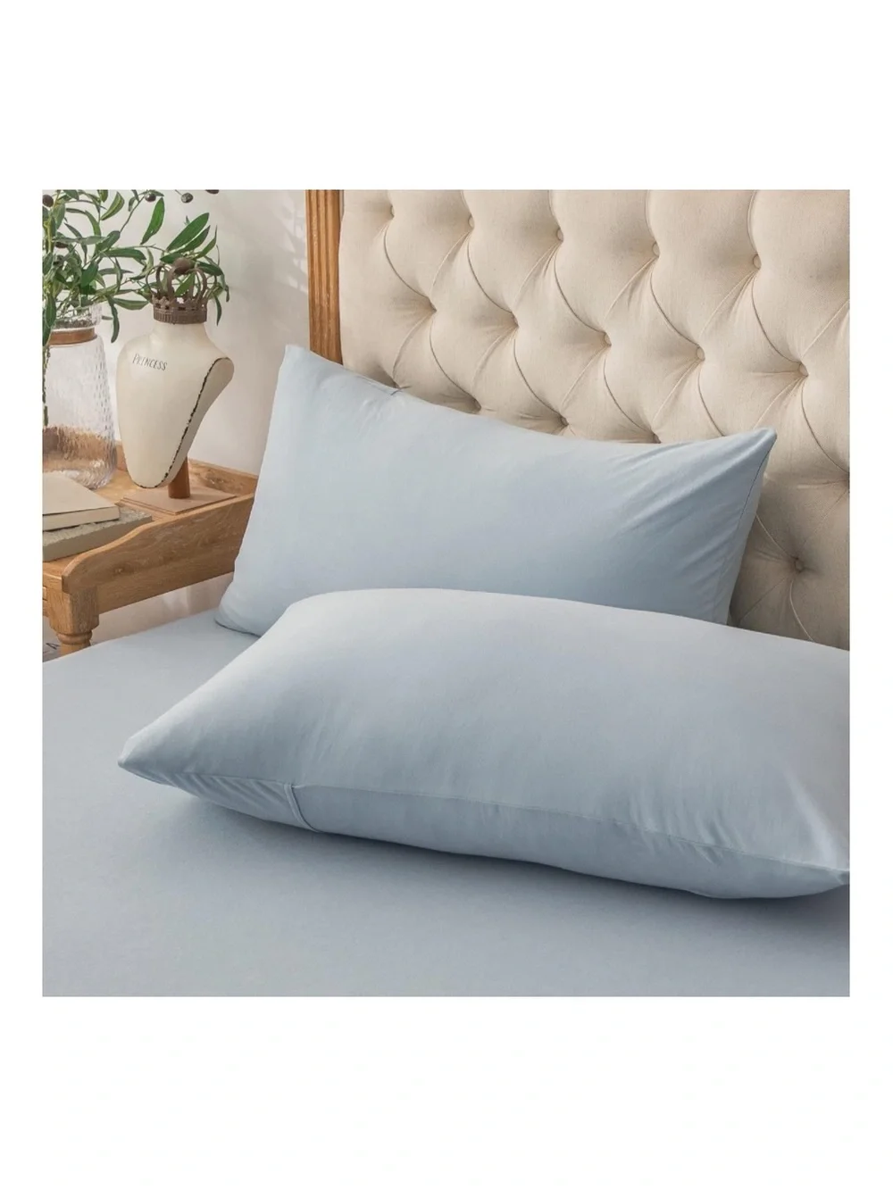 Jersey Knit Pillowcases Queen 20x30” (2-Pack) LIGHT BLUE